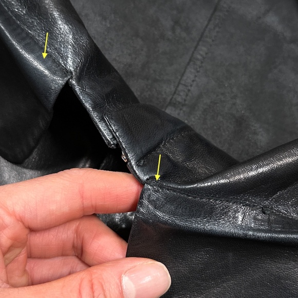 Marni Lambskin Lamb Leather Peplum Assymetrical Black Jacket Womens 40 - Picture 8 of 16